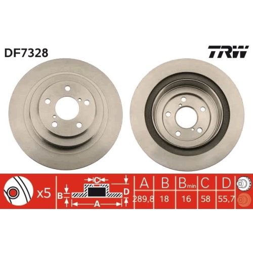 TRW Bremsscheibe DF7328