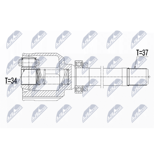 NTY Gelenksatz, Antriebswelle NPW-CT-108