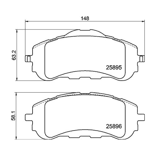 DON Bremsbelagsatz, Scheibenbremse PCP2003