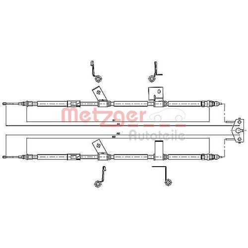 METZGER AUTOTEILE Seilzug, Feststellbremse 11.5779