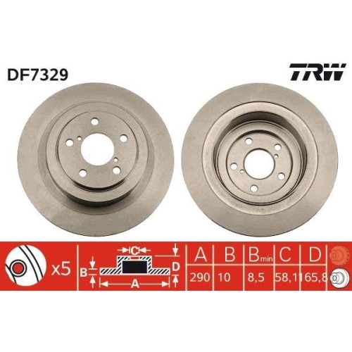 TRW Bremsscheibe DF7329