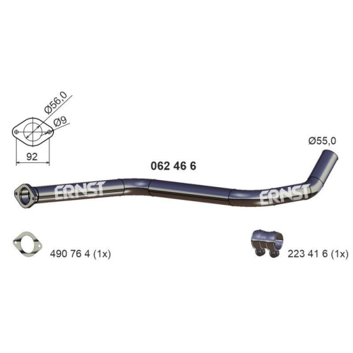 ERNST Abgasrohr 062466