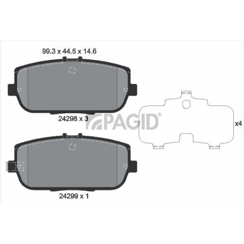 PAGID Bremsbelagsatz, Scheibenbremse T1572N
