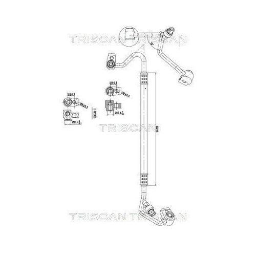 TRISCAN Hochdruck-/Niederdruckleitung, Klimaanlage 9010 16037