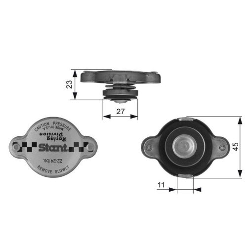 GATES Verschlussdeckel, K&uuml;hler RC10362
