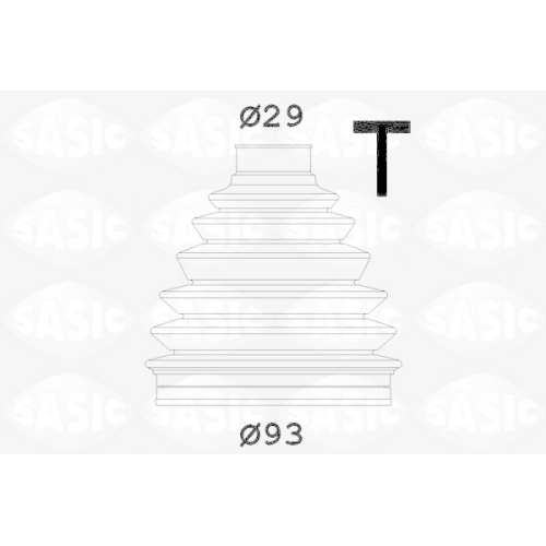 SASIC Faltenbalgsatz, Antriebswelle 1900029