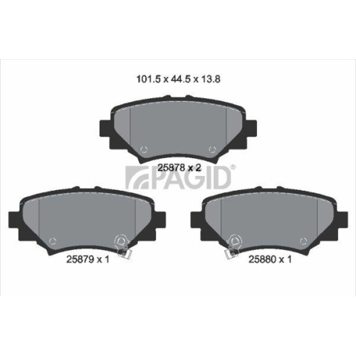 PAGID Bremsbelagsatz, Scheibenbremse T2317N