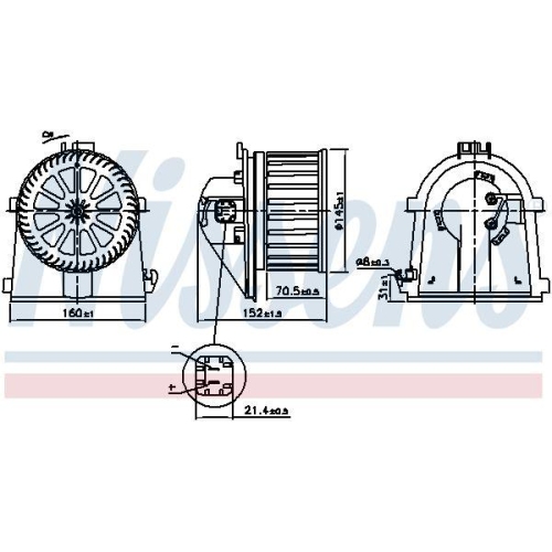 NISSENS Innenraumgebl&auml;se 87598