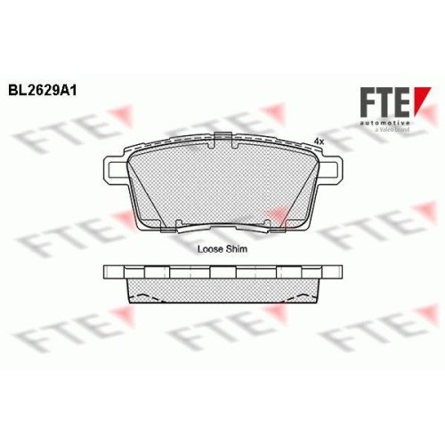 FTE Bremsbelagsatz, Scheibenbremse