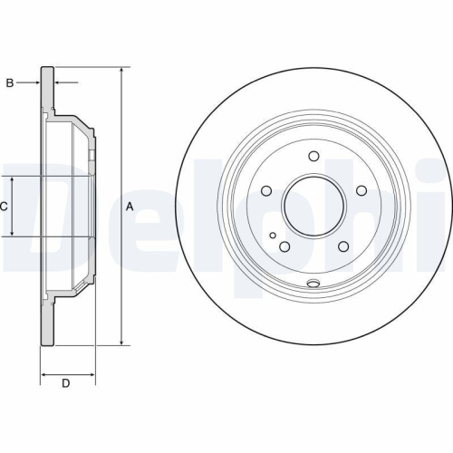 DELPHI Bremsscheibe BG4791C