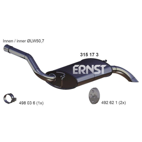 ERNST Endschalld&auml;mpfer 315173
