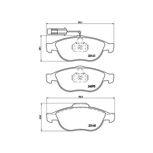 BREMBO Bremsbelagsatz, Scheibenbremse PRIME LINE P 23 114
