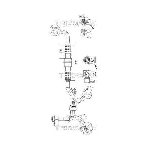 TRISCAN Hochdruck-/Niederdruckleitung, Klimaanlage 9010 16022