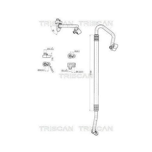 TRISCAN Hochdruck-/Niederdruckleitung, Klimaanlage 9010 29023