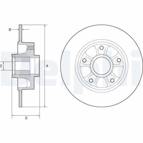 DELPHI Bremsscheibe BG9230RSC