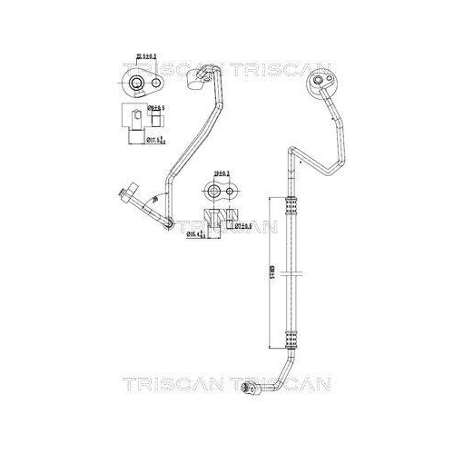 TRISCAN Hochdruck-/Niederdruckleitung, Klimaanlage 9010 28084