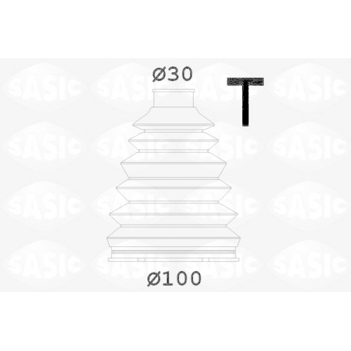 SASIC Faltenbalgsatz, Antriebswelle 1904047