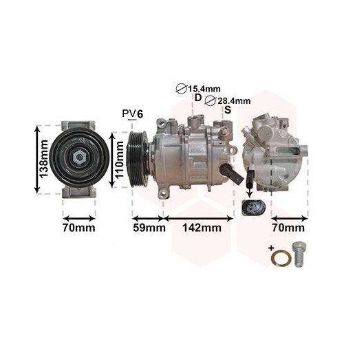 VAN WEZEL Kompressor, Klimaanlage 0300K401