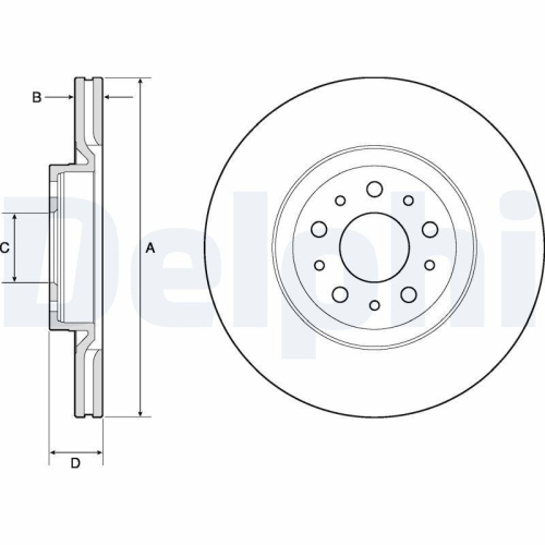 DELPHI Bremsscheibe BG4797C