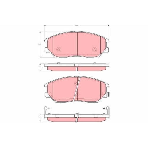 TRW Bremsbelagsatz, Scheibenbremse GDB3360