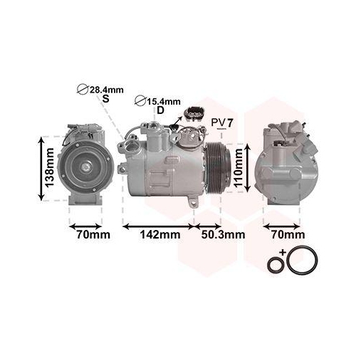 VAN WEZEL Kompressor, Klimaanlage *** IR PLUS *** 0600K428