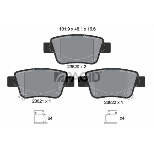 PAGID Bremsbelagsatz, Scheibenbremse T3130N