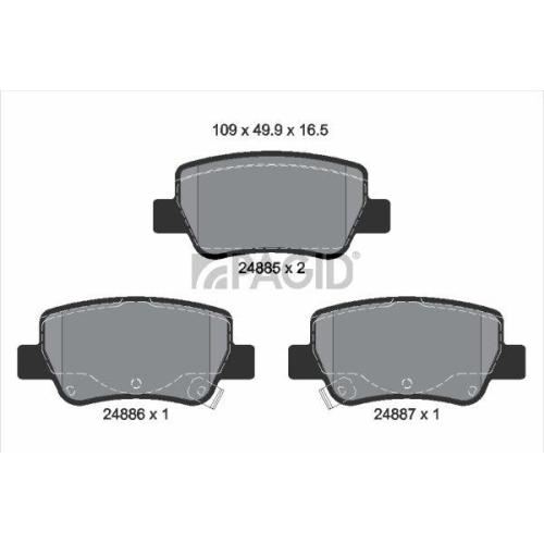 PAGID Bremsbelagsatz, Scheibenbremse T1865N
