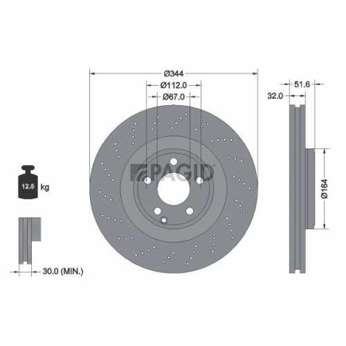 PAGID Bremsscheibe 55899NHC