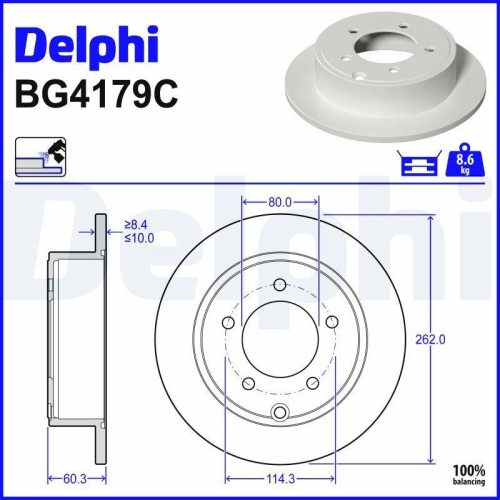 DELPHI Bremsscheibe BG4179C