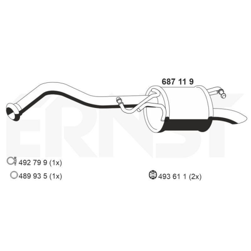 ERNST Endschalldämpfer 687119