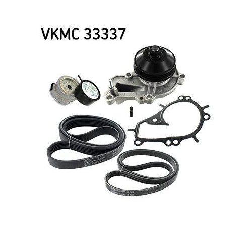 SKF Wasserpumpe + Keilrippenriemensatz VKMC 33337