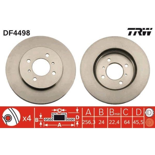 TRW Bremsscheibe DF4498