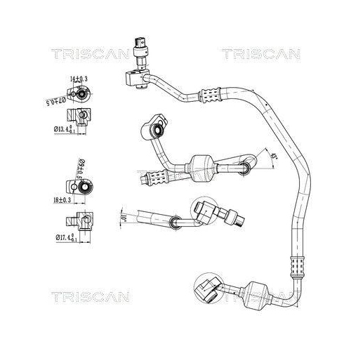 TRISCAN Hochdruck-/Niederdruckleitung, Klimaanlage 9010 16036