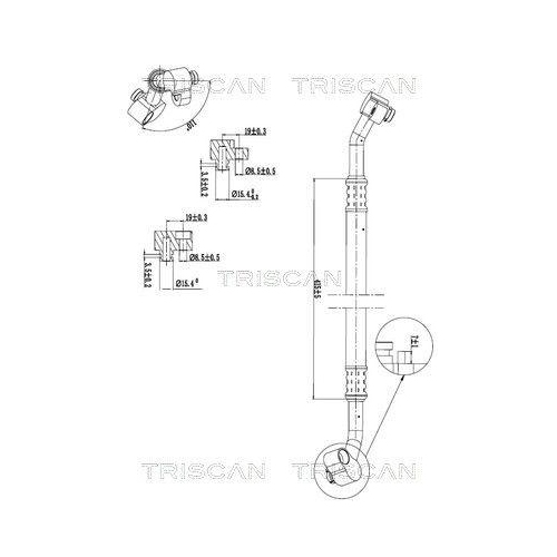 TRISCAN Hochdruck-/Niederdruckleitung, Klimaanlage 9010 29011