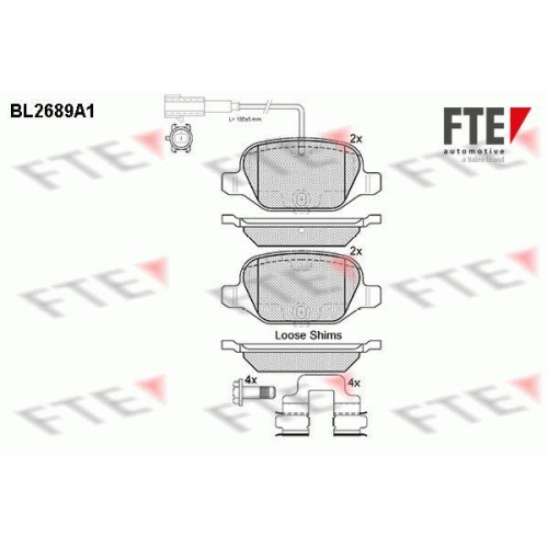FTE Bremsbelagsatz, Scheibenbremse