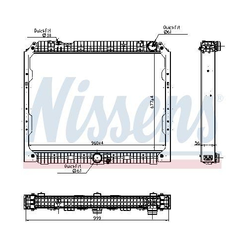 NISSENS Kühler, Motorkühlung 627003