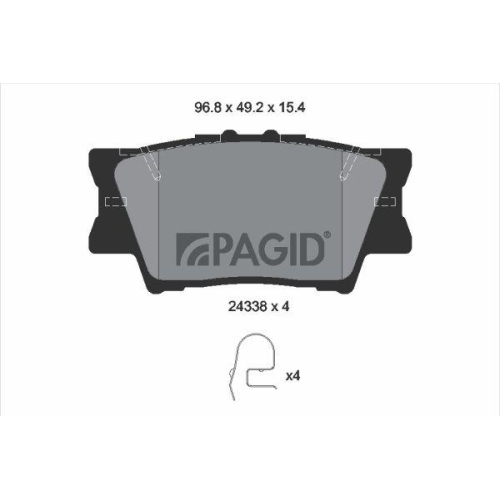 PAGID Bremsbelagsatz, Scheibenbremse T1582N