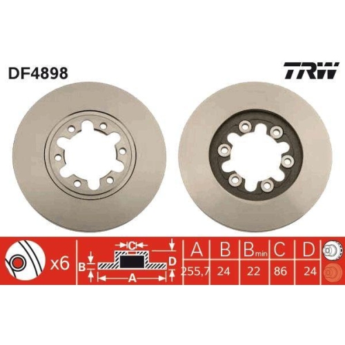 TRW Bremsscheibe DF4898