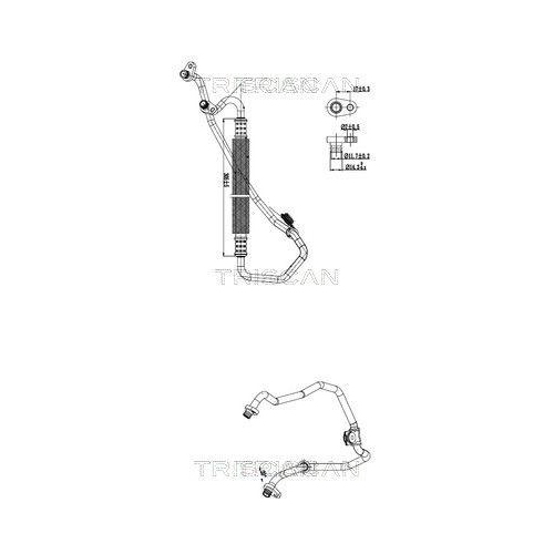 TRISCAN Hochdruck-/Niederdruckleitung, Klimaanlage 9010 28018
