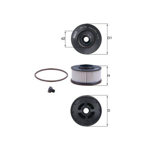 MAHLE Kraftstofffilter KX 591D