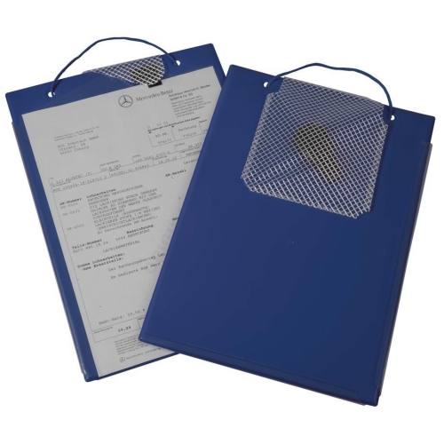 Auftragstasche Edge DIN A4 Blau mit Schl&uuml;sselfach Klettverschluss Werkstatt