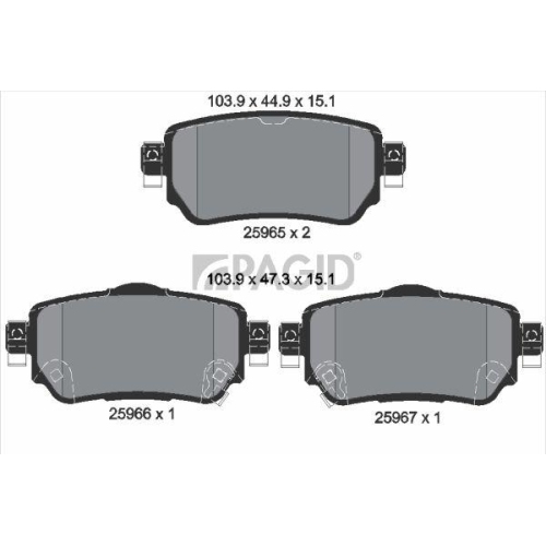 PAGID Bremsbelagsatz, Scheibenbremse T2343N