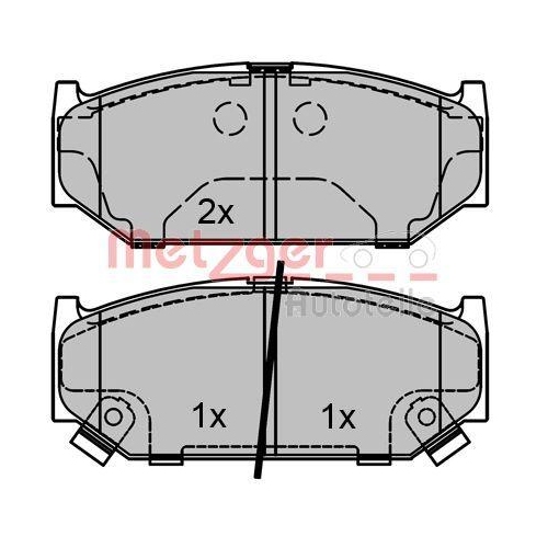 METZGER AUTOTEILE Bremsbelagsatz, Scheibenbremse 1170813