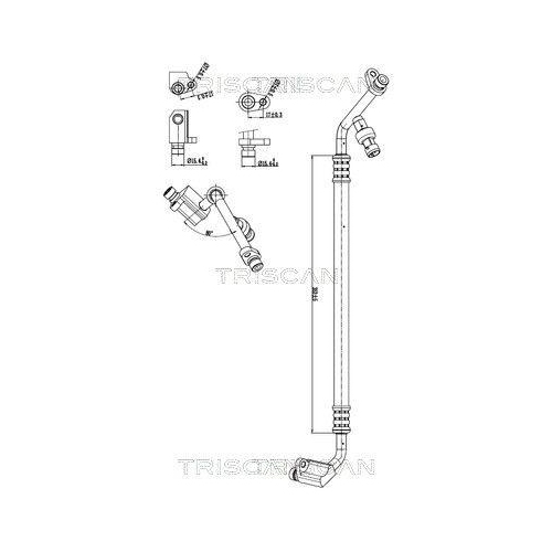 TRISCAN Hochdruck-/Niederdruckleitung, Klimaanlage 9010 24020