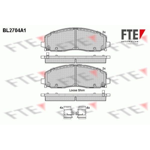 FTE Bremsbelagsatz, Scheibenbremse