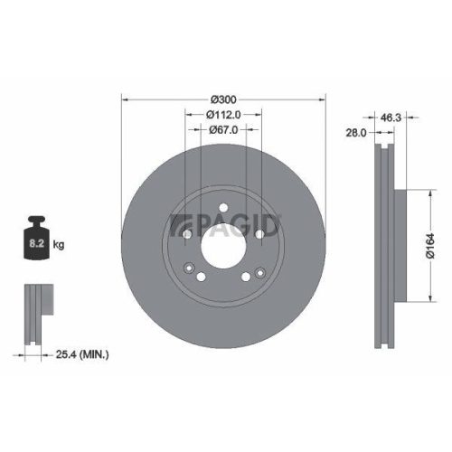 PAGID Bremsscheibe 54060NHC