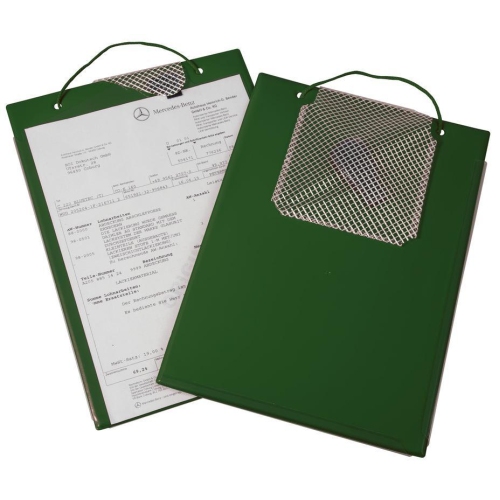 Auftragstasche Edge DIN A4 Gr&uuml;n mit Schl&uuml;sselfach Klettverschluss Werkstatt