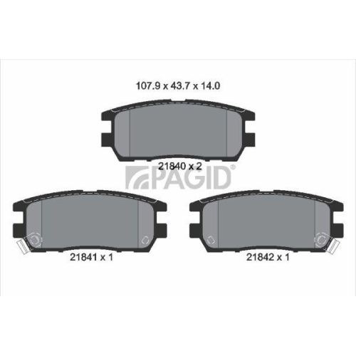 PAGID Bremsbelagsatz, Scheibenbremse T3019N