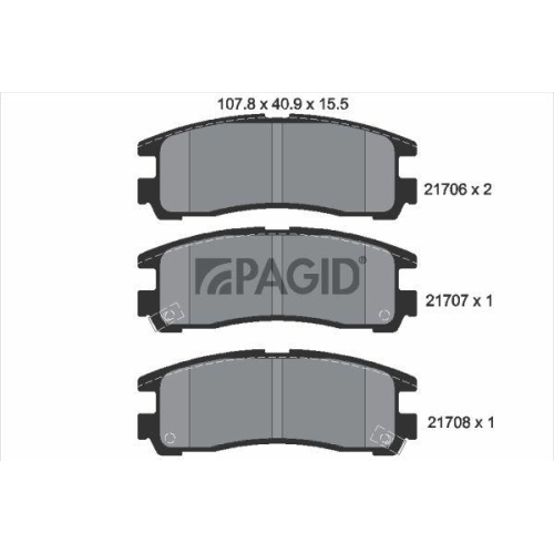 PAGID Bremsbelagsatz, Scheibenbremse T3031N