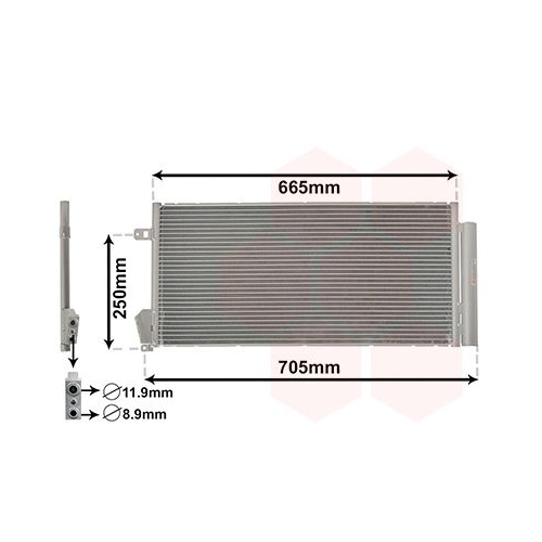 VAN WEZEL Kondensator, Klimaanlage 17005396
